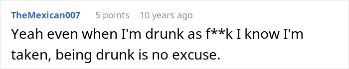 Screenshot of a comment about a guy pretending to be single and making dumb excuses when confronted by his girlfriend.