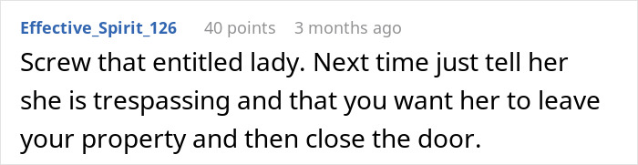 Comment about trespassing and property, related to young woman threaten cops pregnant woman incident.