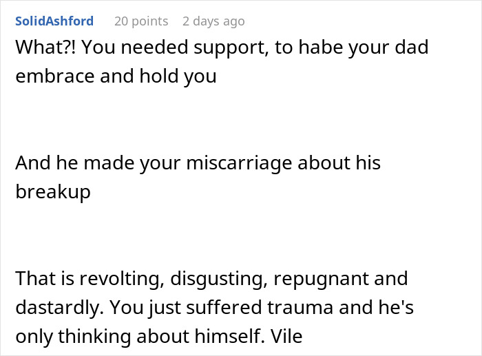 Woman appalled by dad’s reaction after giving birth to his dead grandchild, facing trauma and lack of support. Woman appalled by dad’s reaction after giving birth to his dead grandchild, facing trauma and lack of support.