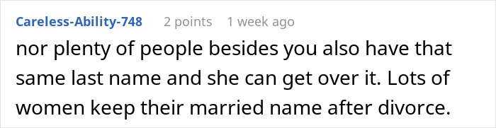 Woman Doesn’t Get What Her Last Name Has To Do With Ex Not Being Able To Get Married Again Woman Doesn’t Get What Her Last Name Has To Do With Ex Not Being Able To Get Married Again