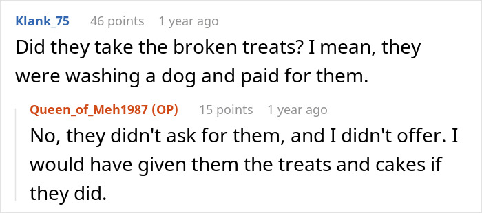 Reddit conversation discussing parents leaving kid unattended in pet store and resulting damage charges.