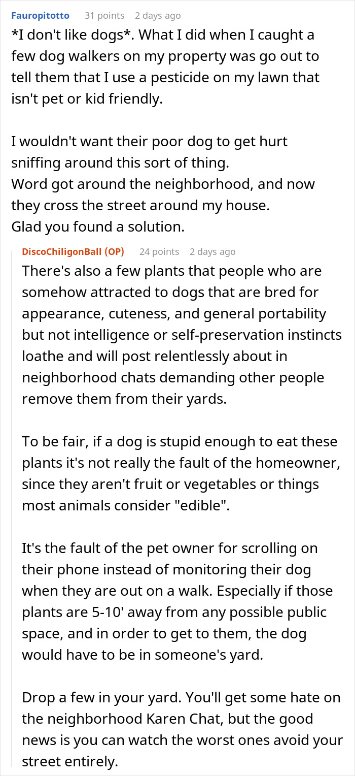 Reddit user shares petty revenge story on an entitled dog owner using a pesticide to protect their lawn.