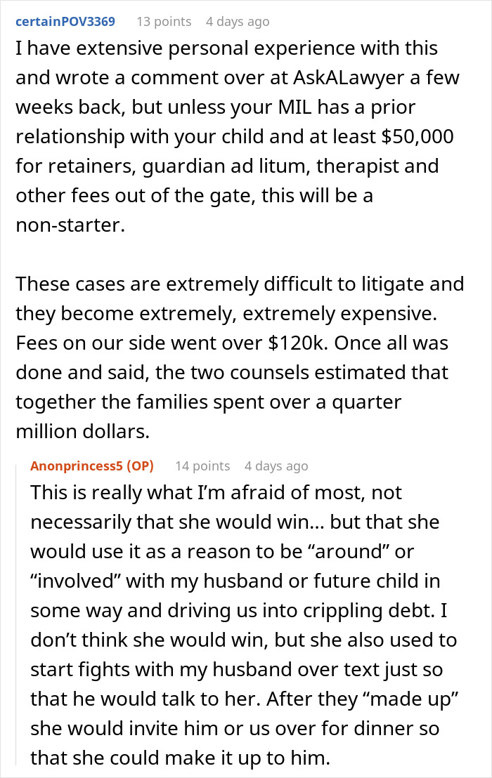 Discussion about a woman convinced her MIL was poisoning her and fears pregnancy might change their relationship. Discussion about a woman convinced her MIL was poisoning her and fears pregnancy might change their relationship.