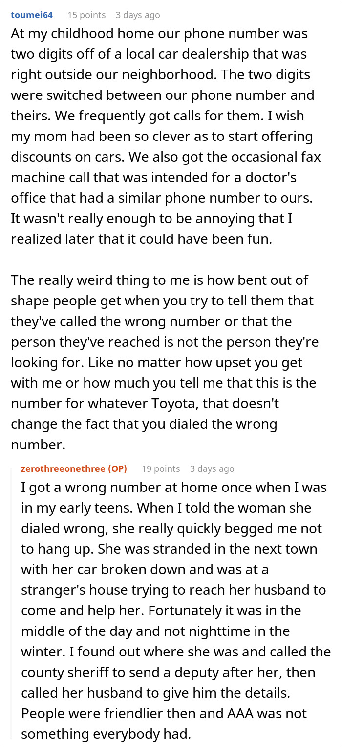 Man keeps getting calls meant for doctor, refuses to change number, starts booking appointments instead.