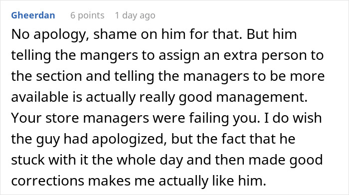 Manager says woman is useless at work in a comment thread showing discussion about management and workplace issues.