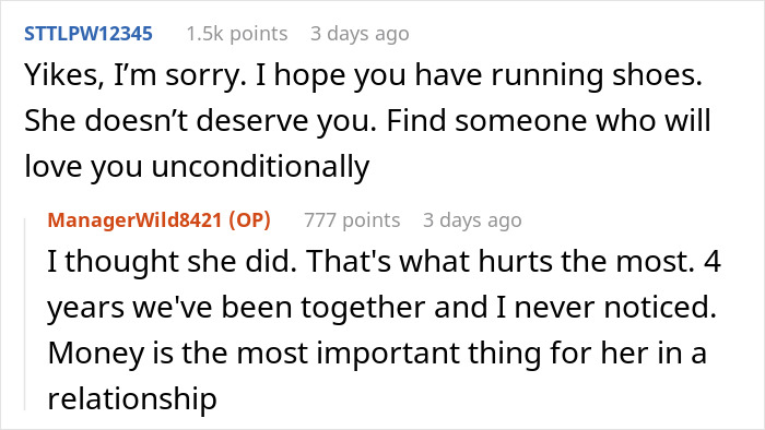 Screenshot of an online post showing a man’s dream proposal ends in heartbreak as girlfriend prefers a rich husband over hardworking partner. Screenshot of an online post showing a man’s dream proposal ends in heartbreak as girlfriend prefers a rich husband over hardworking partner.