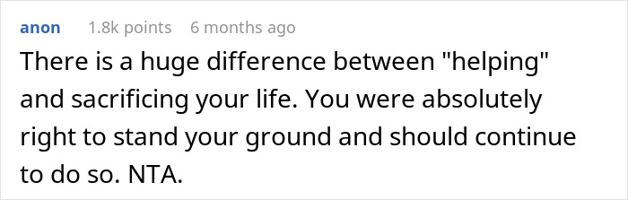 Screenshot of a Reddit comment discussing the challenges faced by 16-year-old twins expected to babysit six kids.