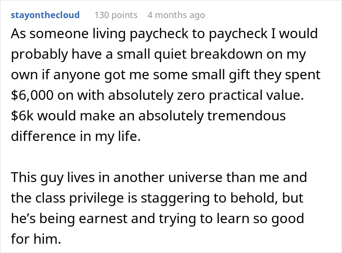 Rich Guy Buys GF A Bunch Of Expensive Stuff, Confused When She Gives Him A Reality Check