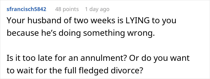 Wife Finds Husband&rsquo;s Texts With His Coworker Just 2 Weeks After Their Wedding: "My Stomach Sank"