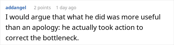 Reddit comment explaining how a manager called a woman useless at work but was later proven wrong.