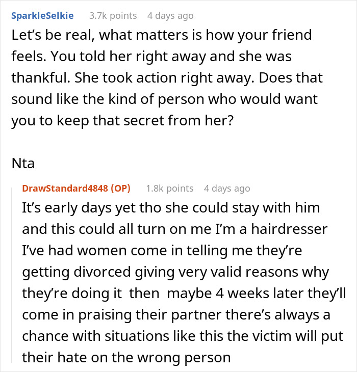 Screenshot of an online discussion about a pregnant woman&rsquo;s life changing after friends watch Bonnie Blue&rsquo;s documentary.