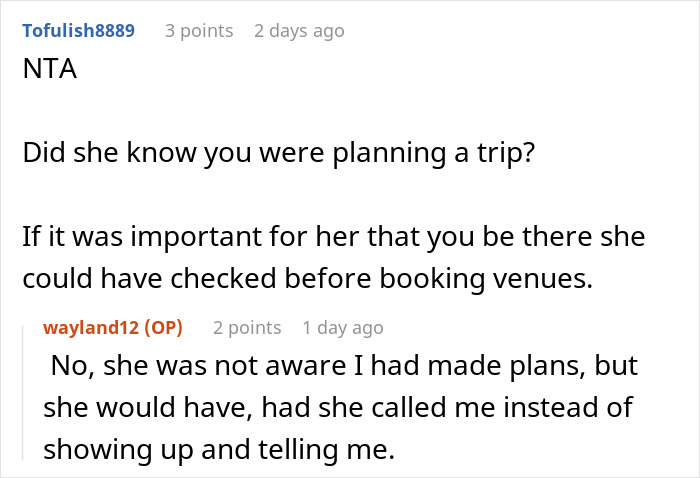 Reddit conversation about a man spending $22,500 on daughter&rsquo;s failed wedding and skipping his own to hang out with friends.