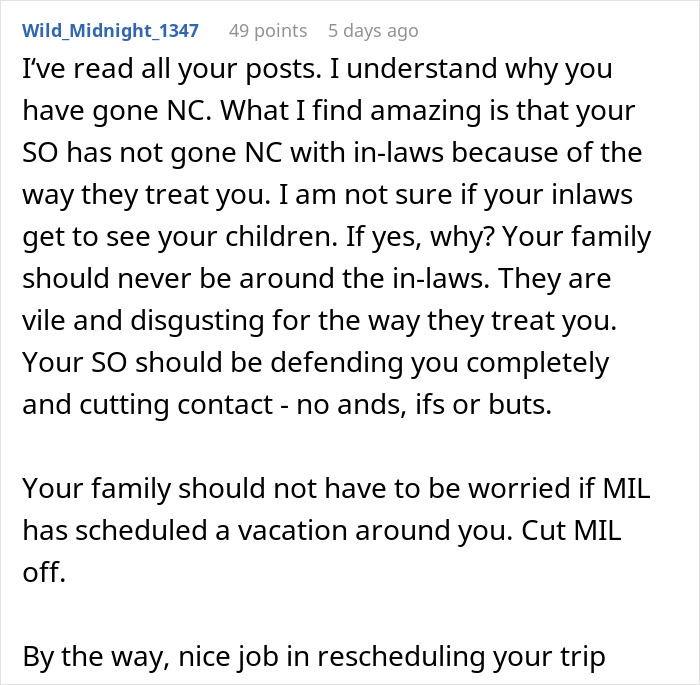 Reddit user discusses stalker MIL trying to gatecrash couple&rsquo;s vacation and the family&rsquo;s clever secret plan.