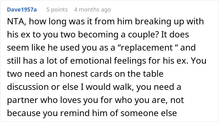 Comment discussing emotional feelings for a husband’s ex impacting desire to divorce after six years of marriage. Comment discussing emotional feelings for a husband’s ex impacting desire to divorce after six years of marriage.