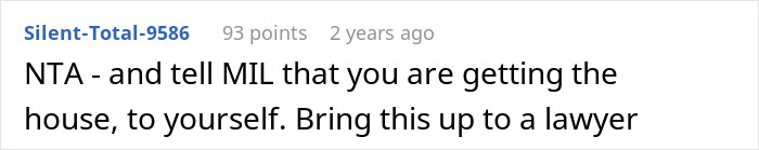 Screenshot of a Reddit comment discussing not moving on after MIL live streamed sleeping to relatives. Screenshot of a Reddit comment discussing not moving on after MIL live streamed sleeping to relatives.