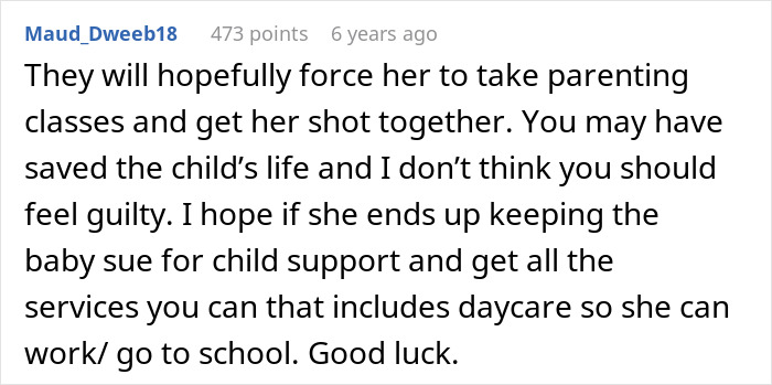 Reddit comment discussing a dad's decision to call CPS on his teen daughter and the challenges involved.