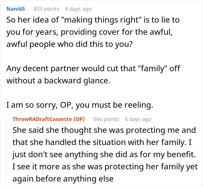 Forum comments discussing a man learning his wife’s family secretly cyber-bullied him and banning them from seeing his son. - 37