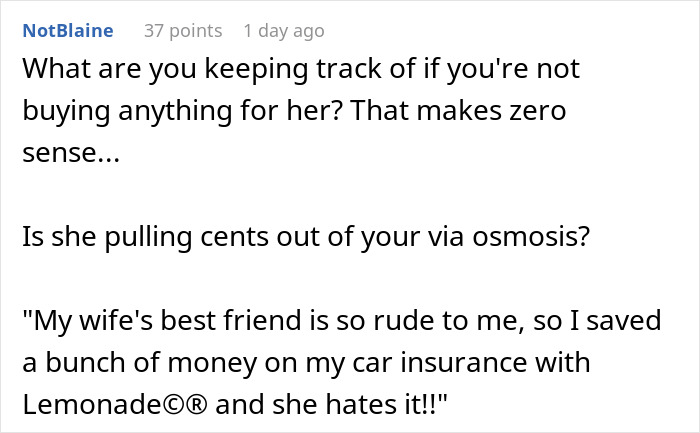Screenshot of a Reddit comment discussing a woman&rsquo;s friend&rsquo;s boyfriend tired of being used as an ATM and called broke.