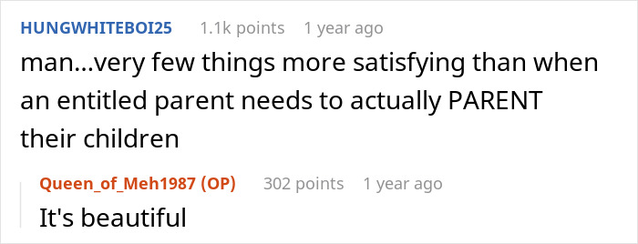 Screenshot of a social media comment discussing entitled parents leaving kid unattended in pet store causing damages.