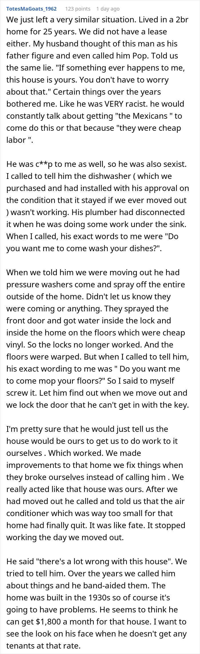 Tenant shares struggles with landlord's daughter over claiming a house, revealing unexpected challenges and conflicts.