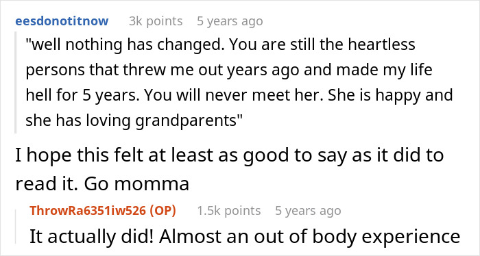 Reddit comment discussing an estranged dad seeking to reconnect with daughter after disowning her for pregnancy.