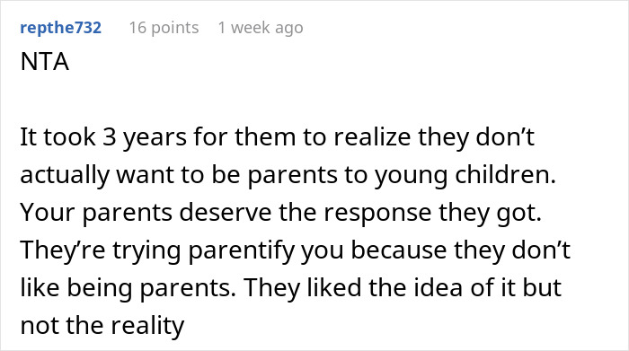 Reddit user explains how parents obsessed with having kids forced older son to babysit siblings and got upset when he refused.
