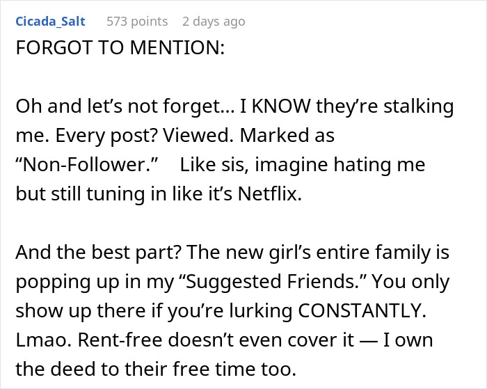 Text post explaining how someone’s ex stalks and lurks on social media, linked to lady dragging shameless ex to court. Text post explaining how someone’s ex stalks and lurks on social media, linked to lady dragging shameless ex to court.