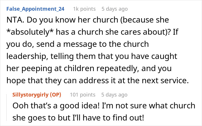 Woman wearing bikini standing in her own yard, enjoying a sunny day outdoors with green trees in the background.