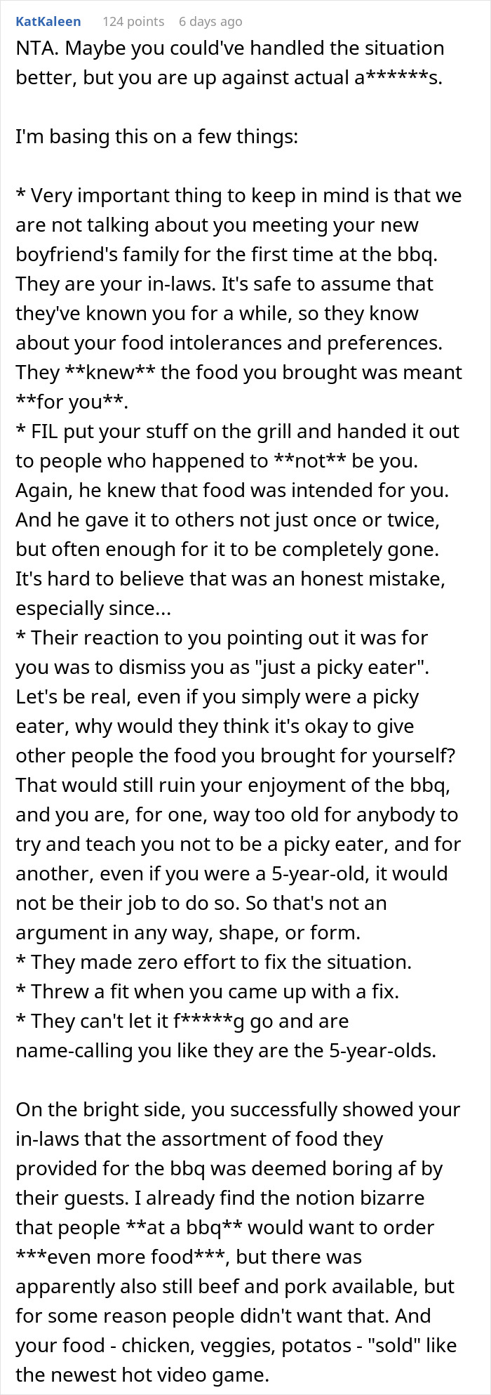 In-Laws Aware Of Woman&rsquo;s Food Restrictions, Are Mad She Finds A Way To Not Eat Their Unsafe Food