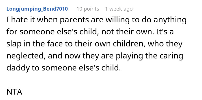 Alt text: Reddit comment about a lady refusing to be future caregiver for autistic stepbrother she doesn't know
