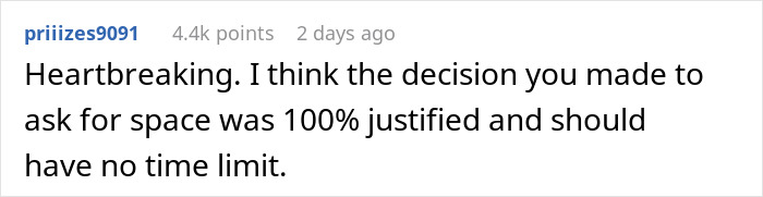 Comment expressing support for a woman appalled by her dad’s reaction to her giving birth to his dead grandchild. Comment expressing support for a woman appalled by her dad’s reaction to her giving birth to his dead grandchild.
