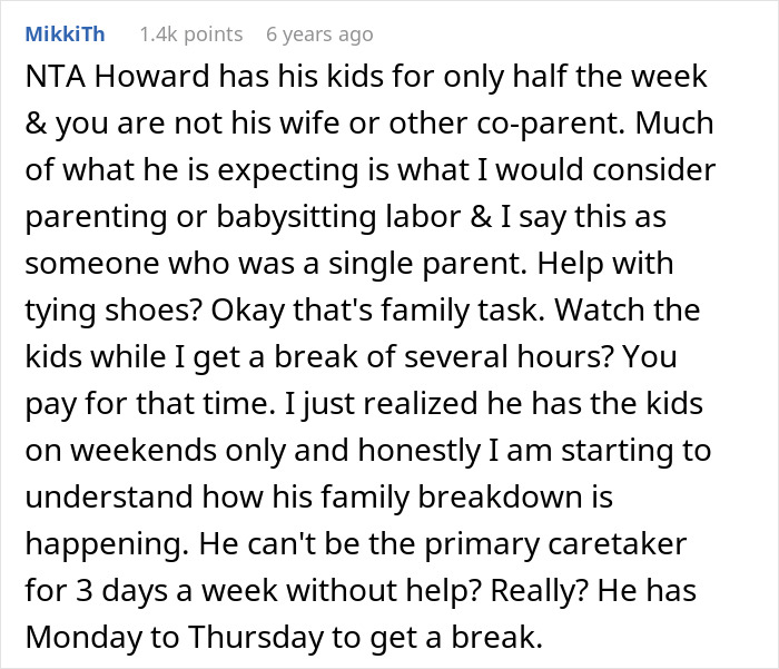 Reddit user explains why guy accusing sister of being stranger to his kids after she refuses childcare duties is unfair.