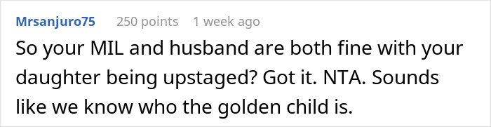 Comment on a forum post discussing a lady miffed after SIL tells her to stop making niece's birthday about her spiritual awakening.