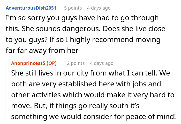 Reddit conversation about a woman convinced her MIL was poisoning her and fears pregnancy might change everything. Reddit conversation about a woman convinced her MIL was poisoning her and fears pregnancy might change everything.