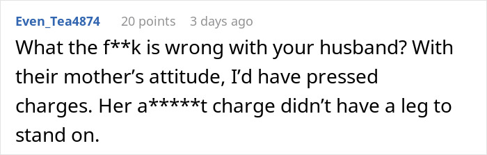 Reddit comment discussing a dispute involving a lady grabbing a teen&rsquo;s phone and accusations of manhandling.