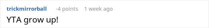 Screenshot of an online comment saying YTA grow up, related to a teen showing up at best friend's door at 4 AM.