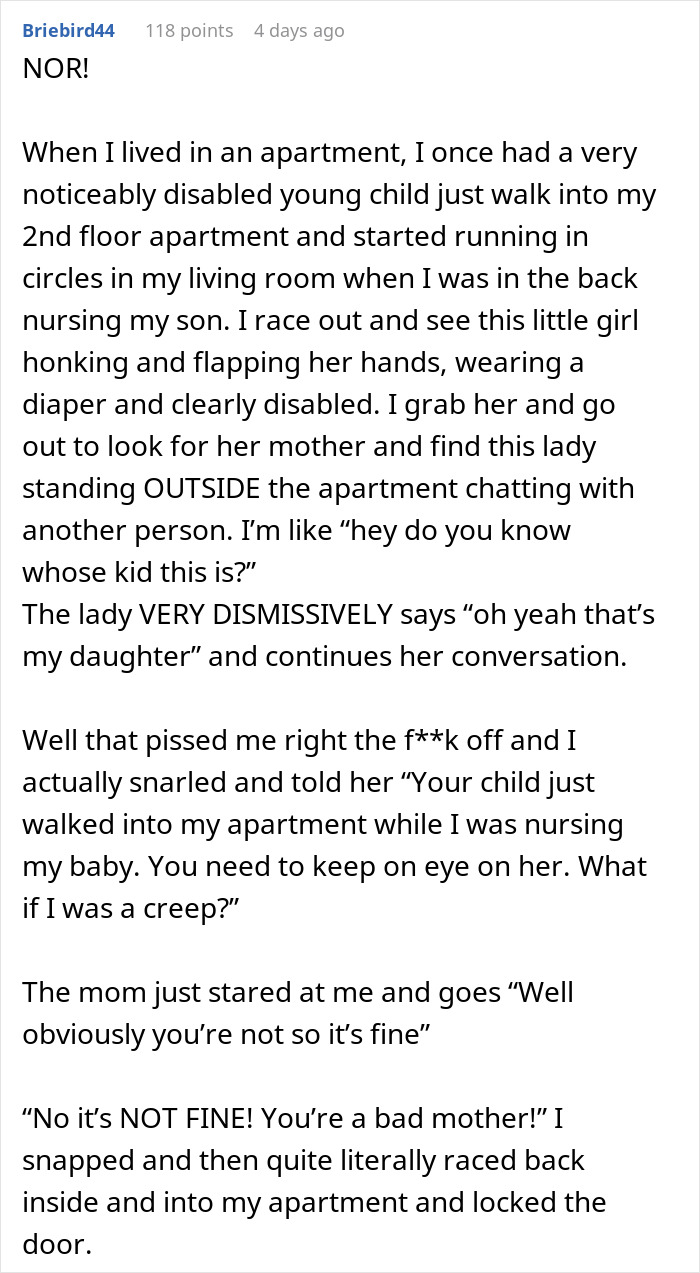 Woman catches neighbor&rsquo;s son inside home, shocked by parents&rsquo; casual and dismissive reaction to the situation.