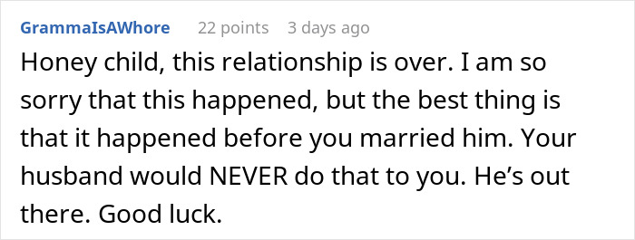Comment expressing sympathy about a bride&rsquo;s world crumbling after twin sister and fianc&eacute;&rsquo;s secret is revealed.