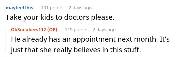 Screenshot of an online discussion about domestic violence accusations and emotional impact on the husband.