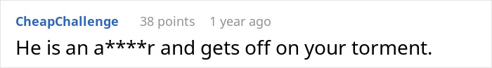 Screenshot of an online comment discussing a husband&rsquo;s prank causing distress and emotional upset to a claustrophobic woman.