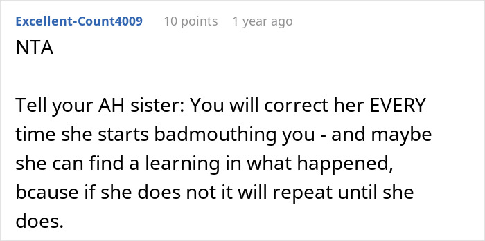 Alt text: User explains family fallout after person tells half-sister they ran away because of her in an online discussion. Alt text: User explains family fallout after person tells half-sister they ran away because of her in an online discussion.
