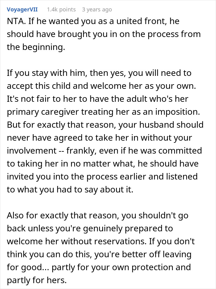 Text excerpt discussing a man promising a quiet life with two kids but bringing home a bonus stepdaughter, causing conflict.