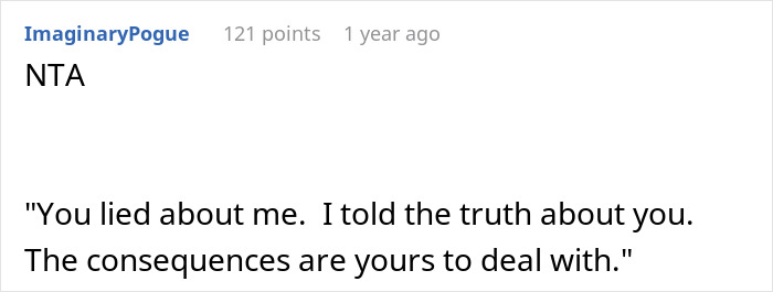Screenshot of a Reddit comment discussing a person telling their half-sister they ran away, sparking family fallout. Screenshot of a Reddit comment discussing a person telling their half-sister they ran away, sparking family fallout.