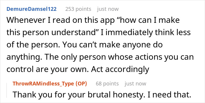 Screenshot of a Reddit conversation about feeling financially trapped by a jobless fianc&eacute; living off a woman.