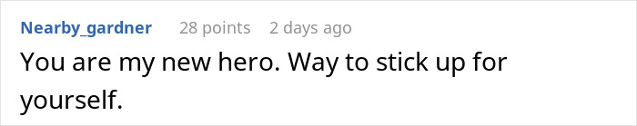 Comment on social platform praising a man for standing up to a train bully, highlighting confidence and self-assertion.