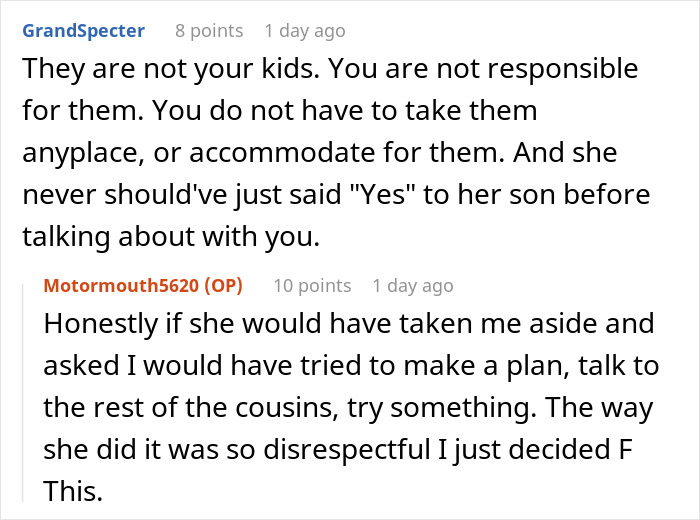 Cousin Tells Woman To Cover $4,000 Family Vacation, Labels Her Selfish When She Refuses Cousin Tells Woman To Cover $4,000 Family Vacation, Labels Her Selfish When She Refuses