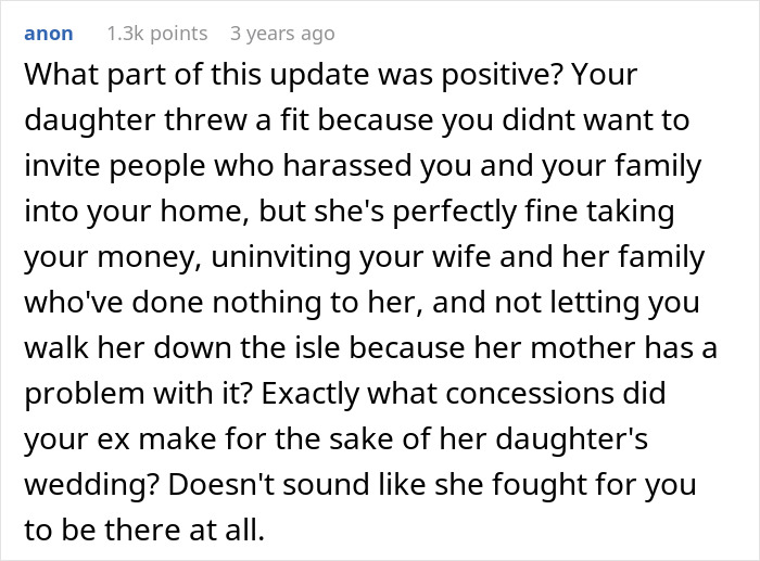 Man ruins relationship with daughter by refusing to let her get married in his yard, causing family conflict.