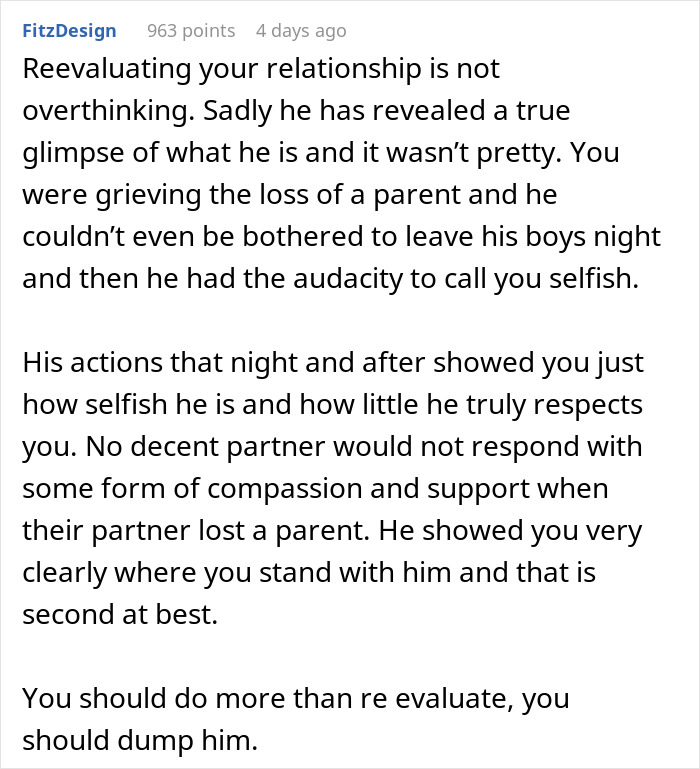 Alt text: Woman faces heartbreak and relationship reevaluation after her mother&rsquo;s death reveals boyfriend&rsquo;s true character.