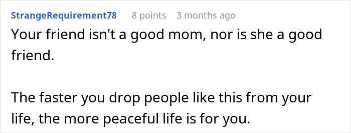 Comment discussing how dealing with friend’s rowdy kids leads to choosing childfree events for peace. - 33