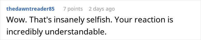 Comment expressing shock and sympathy over a woman appalled by dad’s reaction to her giving birth to his dead grandchild. Comment expressing shock and sympathy over a woman appalled by dad’s reaction to her giving birth to his dead grandchild.